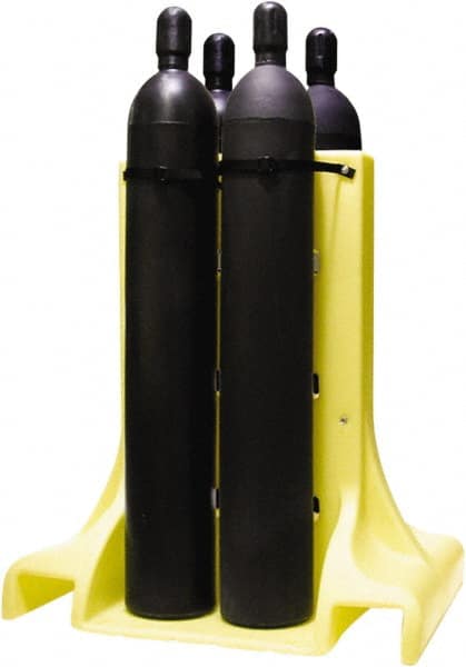 Enpac - Gas Cylinder Carts, Racks, Stands & Holders Type: Four Cylinder Floor Stand Rack Fits Cylinder Diameter: 11-3/8 (Inch) - Industrial Tool & Supply