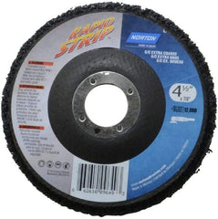 Norton - 4-1/2" Wheel Diam, 1/2" Wheel Thickness, 7/8" Arbor Hole, Type 27 Depressed Center Wheel - Silicon Carbide, 12,000 Max RPM, Compatible with Angle Grinder, Drill, Flexible Shaft Motor & Straight Shaft Grinder - Industrial Tool & Supply
