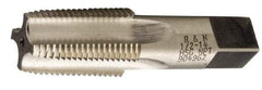 Reiff & Nestor - 1/16-27 NPTF Thread, 4 Flute Standard Pipe Tap - 2-1/8" OAL, 11/16" Thread Length, 5/16" Shank Diam, Nitride Finish, High Speed Steel - Exact Industrial Supply