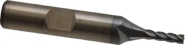 Cleveland - 1/8", 3/8" LOC, 3/8" Shank Diam, 2-5/16" OAL, 4 Flute, Powdered Metal Square End Mill - Single End, TiCN Finish, Spiral Flute, 37° Helix, Centercutting, Right Hand Cut, Right Hand Flute, Series PM-4 - Industrial Tool & Supply