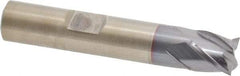 Cleveland - 3/8", 3/8" LOC, 3/8" Shank Diam, 2-1/8" OAL, 4 Flute, Powdered Metal Square End Mill - Single End, TiCN Finish, Spiral Flute, 37° Helix, Centercutting, Right Hand Cut, Right Hand Flute, Series PM-4 - Industrial Tool & Supply