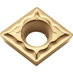 Kyocera CPMT 321XQ CA5515 Grade CVD Carbide, 11 Degree, Diamond, Positive Rake Angle, Neutral Turning Insert for Continuous and Finishing-Medium in (P) Carbon/Alloy Steel