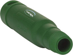 Vikan - 6-1/2 x 1-5/32" Polypropylene Squeegee Handle - European Threaded Connection, Green - Industrial Tool & Supply