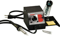 American Beauty - 110/120 Volt, 20 to 60 Watt, Analog Soldering Station - Includes Stand - Exact Industrial Supply