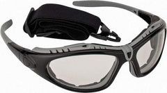 PRO-SAFE - Size Universal, Clear Polycarbonate Anti-Fog & Scratch Resistant Lens, Hybrid Safety Glasses/Goggles - Indirect Vent, Black Polycarbonate Frame - Industrial Tool & Supply