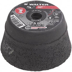 WALTER Surface Technologies - 4" Diam, Surface Grinding Wheel - Aluminum Oxide/Silicon Carbide Blend, Type 11, 9,100 Max RPM, Resinoid Bond - Industrial Tool & Supply