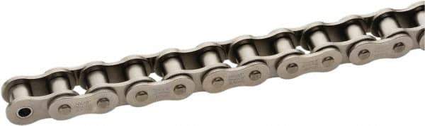 U.S. Tsubaki - 3/4" Pitch, ANSI 60, Single Strand Roller Chain - Chain No. 60SS, 231 Lb. Capacity, 10 Ft. Long, 15/32" Roller Diam, 1/2" Roller Width - Industrial Tool & Supply
