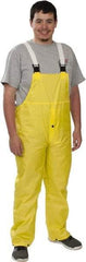 MCR Safety - Size M, Yellow, Rain, Limited Flammability Overall - Snap Ankle, Take Up Snaps Wrist - Industrial Tool & Supply
