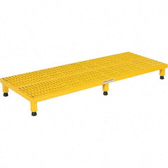Vestil - 5" High x 24" Wide x 60" Deep, Yellow Step Stand - Steel, 500 Lb Capacity - Industrial Tool & Supply