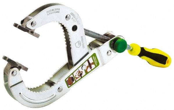 Gibraltar - 300 Lb, 6-1/2" Max Opening, 2-1/2" Open Throat Depth, 4" Closed Throat Depth, Cantilever Clamp - Steel Jaw, Straight Handle, 13-1/2" OAL, 9-3/8" Max Width - Industrial Tool & Supply