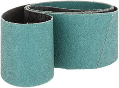 Made in USA - 3" Wide x 79" OAL, 60 Grit, Zirconia Alumina Abrasive Belt - Zirconia Alumina, Coarse, Coated, Y Weighted Cloth Backing, Wet/Dry - Industrial Tool & Supply