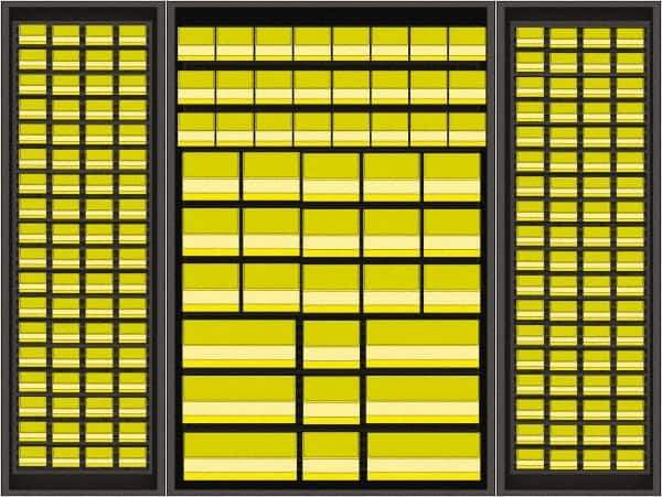 Valley Craft - 192 Bin Storage Cabinet - Steel, 48" Wide x 25" Deep x 84" High, Gray - Industrial Tool & Supply