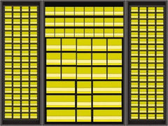 Valley Craft - 192 Bin Storage Cabinet - Steel, 48" Wide x 25" Deep x 84" High, Gray - Industrial Tool & Supply