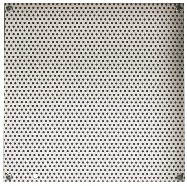 Cooper B-Line - 10-1/4" OAW x 12-1/4" OAH Powder Coat Finish Electrical Enclosure Perforated Panel - 14" x 12" Box, 16 Gauge Steel, Use with 14124-1/14126-1/14128-1 - Industrial Tool & Supply