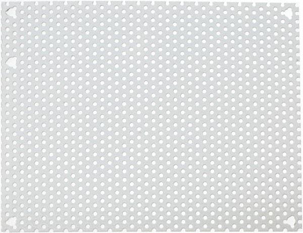 Cooper B-Line - 6-7/8" OAW x 8-7/8" OAH Powder Coat Finish Electrical Enclosure Perforated Panel - 10" x 8" Box, 16 Gauge Steel, Use with 1084-12CHC/1084-12CHCS/1086-12CHC - Industrial Tool & Supply