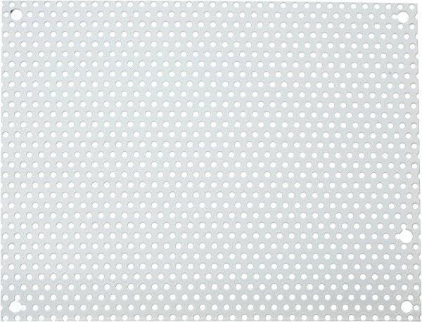 Cooper B-Line - 4-7/8" OAW x 6-7/8" OAH Powder Coat Finish Electrical Enclosure Perforated Panel - 8" x 6" Box, 16 Gauge Steel, Use with 863.5-12CHC/866-12CHC - Industrial Tool & Supply