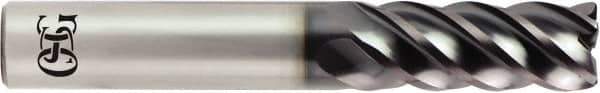 OSG - 1/2", 5 Flute, Solid Carbide, 0.03" Corner Radius End Mill - 3" OAL, 1" LOC - Industrial Tool & Supply
