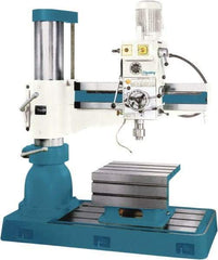 Clausing - 46.1" Swing, Geared Head Radial Arm Drill Press - 12 Speed, 3 hp, Three Phase - Industrial Tool & Supply