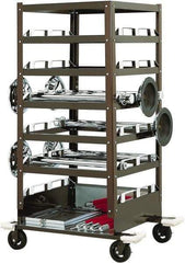 Tensator - 450 Lb Capacity, 32" Wide x 32" Long x 72" High Storage Rack Cart - 6 Shelf, Steel, Rubber Casters - Industrial Tool & Supply