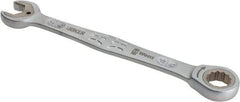 Wera - 9/16" 12 Point Combination Wrench - 7-1/2" OAL, Chrome Molybdenum Steel, Satin Finish - Industrial Tool & Supply