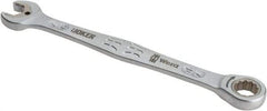 Wera - 7/16" 12 Point Combination Wrench - 6-5/8" OAL, Chrome Molybdenum Steel, Satin Finish - Industrial Tool & Supply