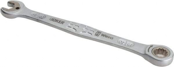 Wera - 3/8" 12 Point Combination Wrench - 6-23/64" OAL, Chrome Molybdenum Steel, Satin Finish - Industrial Tool & Supply
