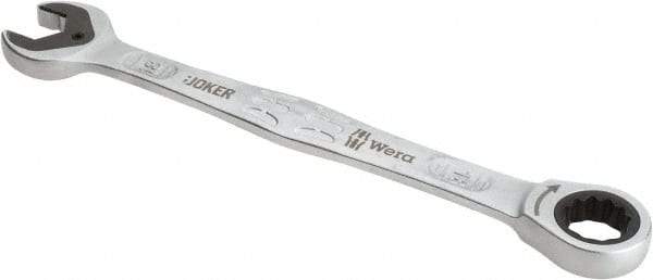 Wera - 18mm 12 Point Combination Wrench - 9-1/4" OAL, Chrome Molybdenum Steel, Satin Finish - Industrial Tool & Supply