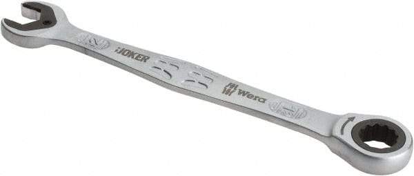 Wera - 12mm 12 Point Combination Wrench - 6-3/4" OAL, Chrome Molybdenum Steel, Satin Finish - Industrial Tool & Supply