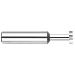 Harvey Tool - 3/8" Cut Diam, 5/16" Cut Width, 3/8" Shank, Straight-Tooth Woodruff Keyseat Cutter - Exact Industrial Supply