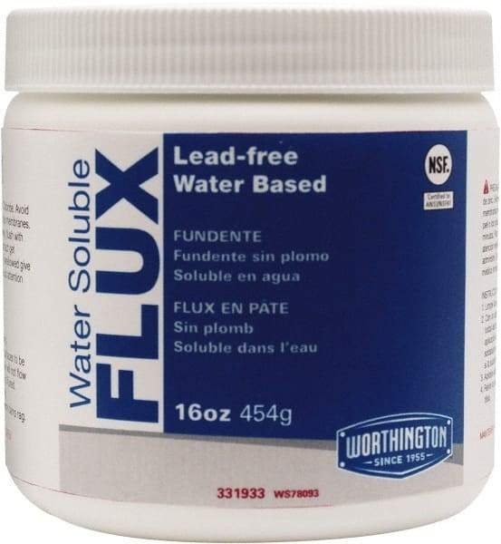 Worthington - 16 Ounce Sterling Water Soluble Flux - Plastic Container - Exact Industrial Supply