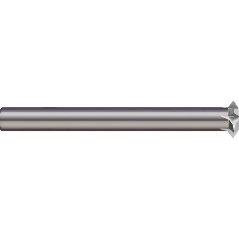 Single Profile Thread Mill: 1/2-12 to 1/2-32, 12 to 32 TPI, Internal & External, 4 Flutes, Brazed Solid Carbide 1/4″ Shank Dia, 2.6″ OAL, Bright/Uncoated