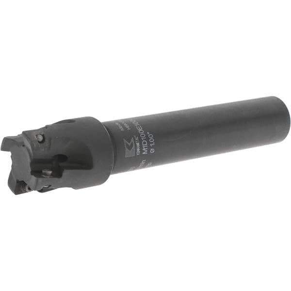 Kennametal - 1" Cut Diam, 10.03mm Max Depth of Cut, 3/4" Shank Diam, 121.92mm OAL, Indexable Square Shoulder Helical End Mill - EDCT 10T3.. Inserts, Cylindrical Shank, 0° Lead Angle, Through Coolant, Series Mill 1-10 - Industrial Tool & Supply