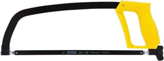 Stanley - 12" Hacksaw - 4-3/8" Throat Depth, ABS Handle, Ergonomically Design D-Style Handle - Industrial Tool & Supply