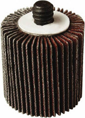 Tru-Maxx - 2-1/2" Diam x 1/2" Face Width, Very Fine Aluminum Oxide Coated Mounted Flap Wheel - 1/4-20 Threaded Mount, 180 Grit, 25,000 Max RPM - Industrial Tool & Supply