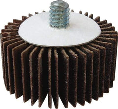 Tru-Maxx - 2" Diam x 1-1/2" Face Width, Medium Aluminum Oxide Coated Mounted Flap Wheel - 1/4-20 Threaded Mount, 60 Grit, 25,000 Max RPM - Industrial Tool & Supply