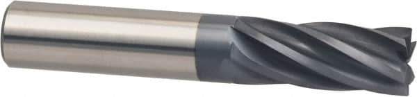 Accupro - 1/2", 6 Flute, Single End, Solid Carbide, 0.02" Corner Radius End Mill - 3" OAL, 25° Helix, Right Hand Flute, 1-1/4" LOC, Right Hand Cut - Industrial Tool & Supply