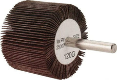 Tru-Maxx - 2" Diam x 1-1/2" Face Width, Fine Aluminum Oxide Coated Mounted Flap Wheel - 1/4" Shank Mount, 120 Grit, 25,000 Max RPM - Industrial Tool & Supply