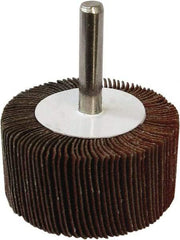 Tru-Maxx - 2" Diam x 1/2" Face Width, Medium Aluminum Oxide Coated Mounted Flap Wheel - 1/4" Shank Mount, 80 Grit, 25,000 Max RPM - Industrial Tool & Supply