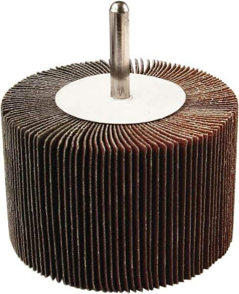 Tru-Maxx - 3" Diam x 2" Face Width, Very Fine Aluminum Oxide Coated Mounted Flap Wheel - 1/4" Shank Mount, 240 Grit, 20,000 Max RPM - Industrial Tool & Supply
