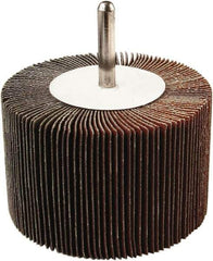 Tru-Maxx - 3" Diam x 2" Face Width, Very Fine Aluminum Oxide Coated Mounted Flap Wheel - 1/4" Shank Mount, 240 Grit, 20,000 Max RPM - Industrial Tool & Supply