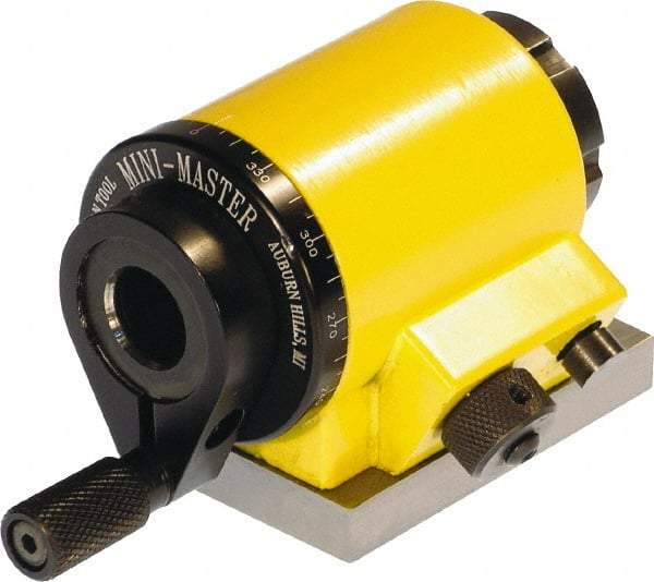 Suburban Tool - ER25 Compatible, 72 Increment, Horizontal Spin Collet Indexer - 1-7/8" High Center, 2-1/4" Wide x 3-3/16" Deep Base, 3" Overall Height, Manual Operation - Industrial Tool & Supply