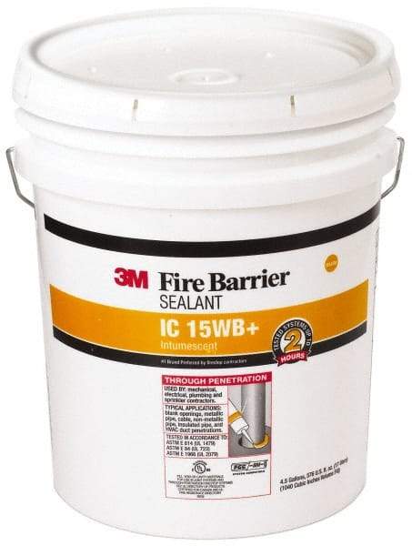 3M - 4.5 Gal Pail Yellow Acrylic & Latex Joint Sealant - -20 to 180°F Operating Temp, 10 min Tack Free Dry Time, Series 15WB - Industrial Tool & Supply