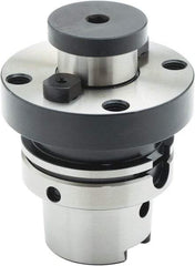 Parlec - HSK100 Taper Shank 2-1/2" Pilot Diam Shell Mill Holder - 2.87" Flange to Nose End Projection, 4.88" Nose Diam, 1-14 Lock Screw, Through-Spindle Coolant - Exact Industrial Supply