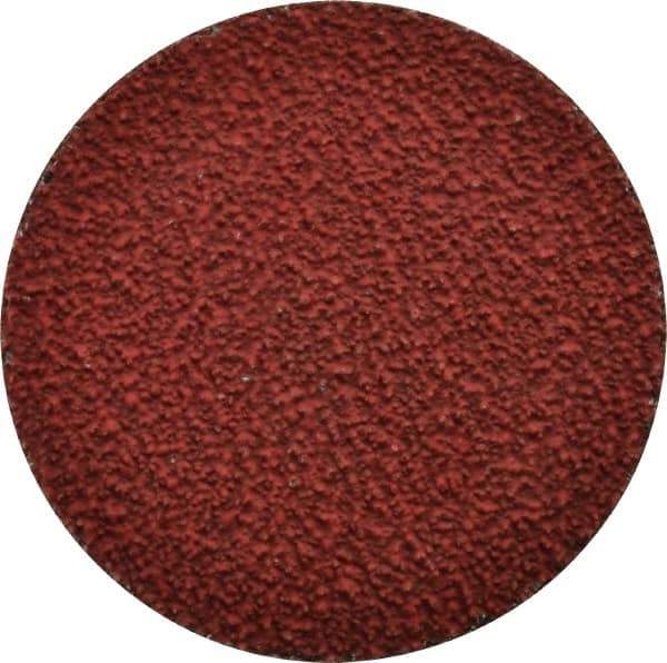 Norton - 3" Disc Diam, 36 Grit, Ceramic Alumina Quick Change Disc - Type R Attaching System, Coated, Red, Very Coarse Grade, 20,000 RPM, R981 Series - Industrial Tool & Supply