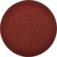 Norton - 3" Disc Diam, 36 Grit, Ceramic Alumina Quick Change Disc - Type R Attaching System, Coated, Red, Very Coarse Grade, 20,000 RPM, R981 Series - Industrial Tool & Supply