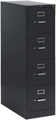 Hon - 15" Wide x 52" High x 26-1/2" Deep, 4 Drawer Vertical File with Lock - Steel, Charcoal - Industrial Tool & Supply