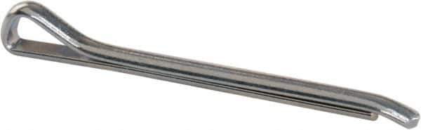 Made in USA - 7/64" Diam x 1-1/2" Long Hammerlock Cotter Pin - Grade 2, Zinc-Plated, Steel - Industrial Tool & Supply