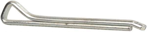 Made in USA - 1/4" Diam x 2-1/2" Long Hammerlock Cotter Pin - Grade 2, Zinc-Plated, Steel - Industrial Tool & Supply