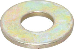 Value Collection - 5/16" Screw, Grade SAE 1035-1050 Alloy Steel USS Flat Washer - 0.37" ID x 0.905" OD, 0.104" Thick, Zinc Yellow Dichromate Finish - Industrial Tool & Supply