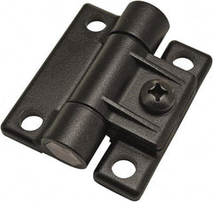 80/20 Inc. - 2-1/4" Long x 2-1/2" Wide x 19.56mm Thick, Adjustable Hinge - Black Acetal, No Finish - Industrial Tool & Supply